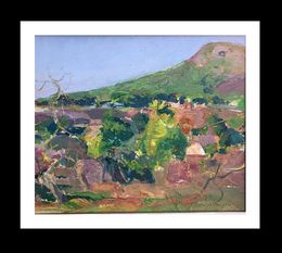 Gemälde, Paisaje en verdes, Sola Puig