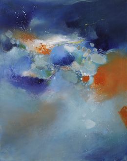 Peinture, L'eau fugitive - série Paysage abstrait, Roselyne Dupetitpré