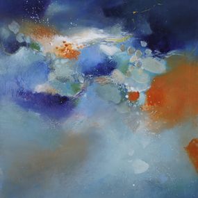 Painting, L'eau fugitive - série Paysage abstrait, Roselyne Dupetitpré