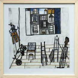 Fine Art Drawings, Atelier Buffet - Scène de vie figurative, Justine Bonvarlet