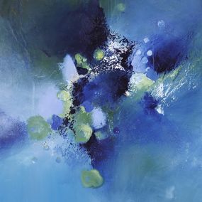 Painting, Je rêve d'eau - série Paysage aquatique abstrait, Roselyne Dupetitpré