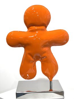 Sculpture, Petit Bonhomme orange laqué F1, Henri Iglésis