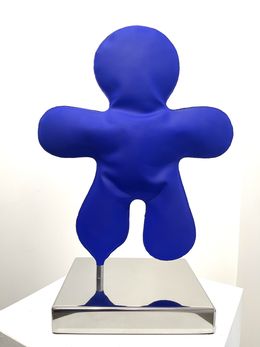 Sculpture, Petit Bonhomme bleu mat F1, Henri Iglésis