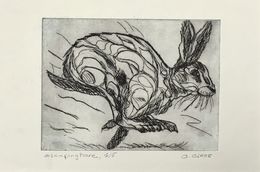 Print, Escaping hare N° 1/5, Catherine Clare