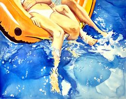 Painting, Oasis aquatique II, Maude Ovize