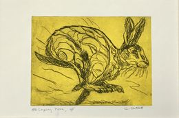 Print, Escaping hare N° 4/5, Catherine Clare
