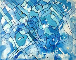 Painting, Oasis aquatique III, Maude Ovize