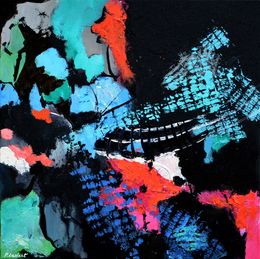 Painting, Tracking satellites, Pol Ledent
