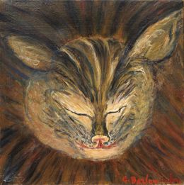 Gemälde, Petit monstre - Figuration animalière, Christiane Barlow-Couderc