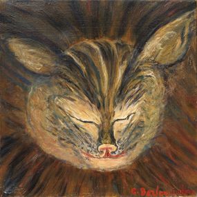 Gemälde, Petit monstre - Figuration animalière, Christiane Barlow-Couderc