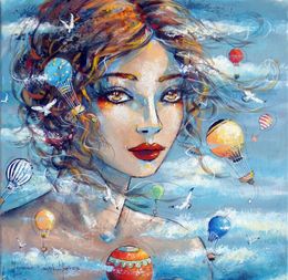 Peinture, La danse des nuages, Jeanne Saint-Chéron
