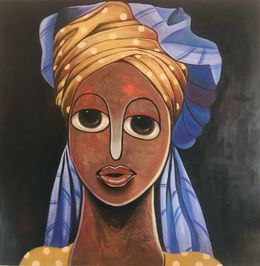 Peinture, Aisha - 21st Century, Contemporary, Figurative. Neo-Expressionism, Africa, Women, Achike MiracleAnayo