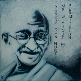 Gemälde, Gandhi, Véronique Baleste