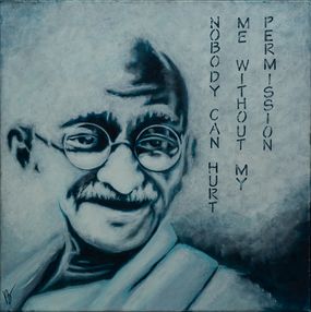 Gemälde, Gandhi, Véronique Baleste