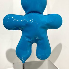 Skulpturen, Petit Bonhomme bleu Porsche laqué F1, Henri Iglésis