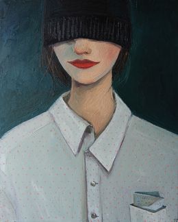 Gemälde, First button, Galya Popova