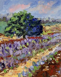 Gemälde, Summer in Tuscany. Lavender field, Schagen Vita