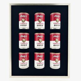 Sculpture, Collage Andy Warhol Campbell 9 piece, Ad Van Hassel