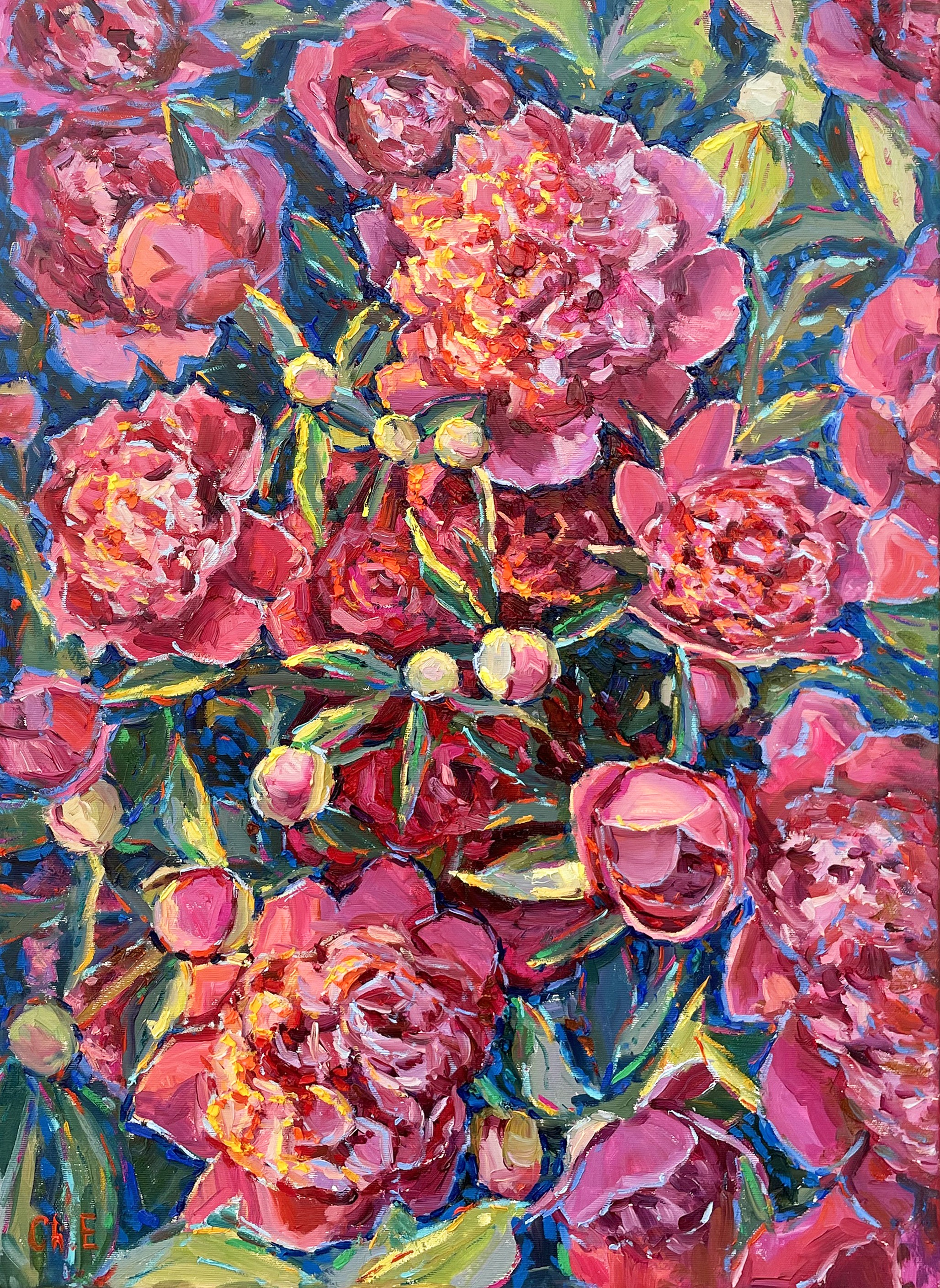 Evgeny Chernyakovsky, Peony bush Evgeny Chernyakovsky, Peony bush