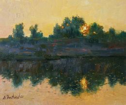 Gemälde, Warm Sunset, Nikolay Dmitriev