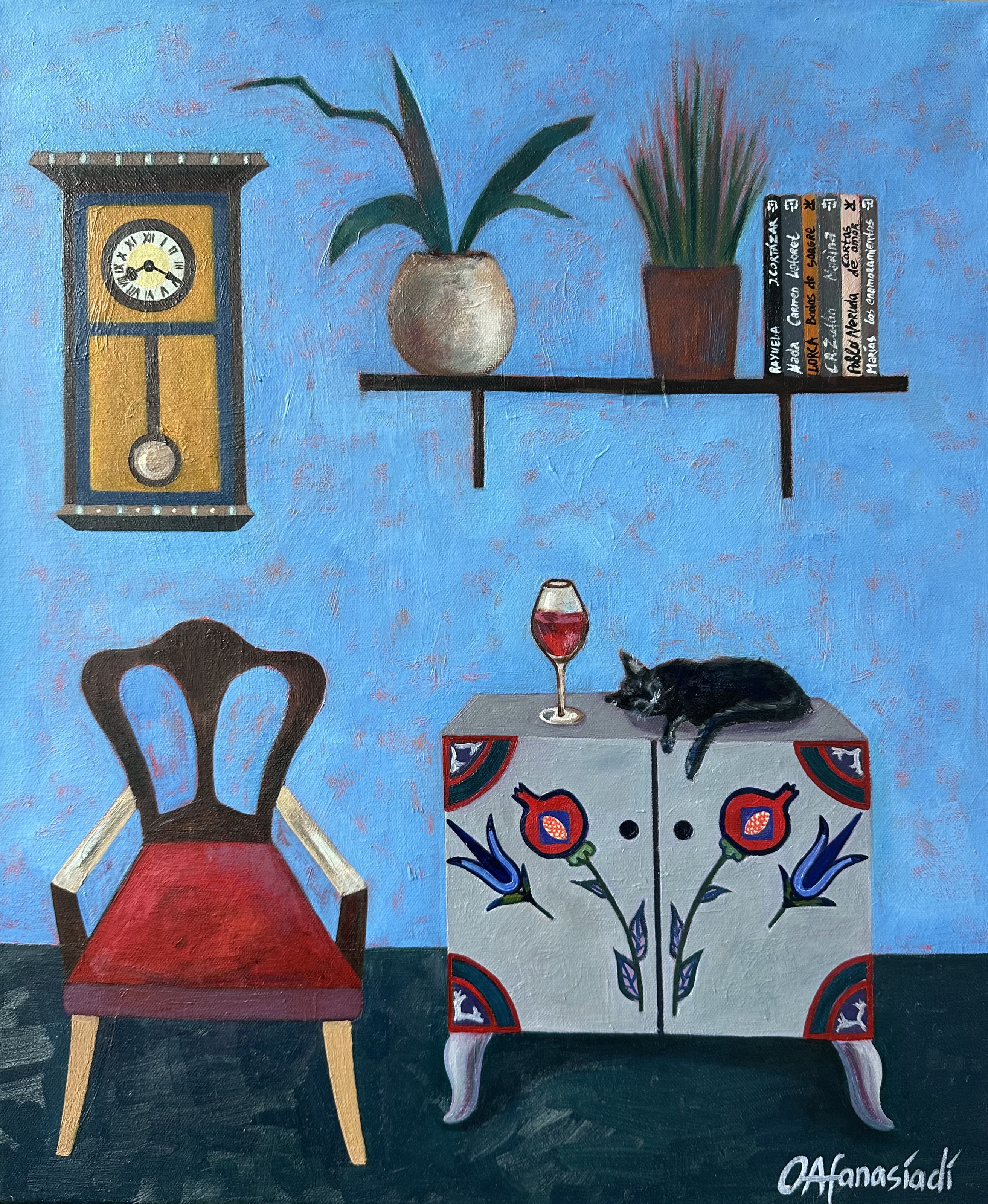 Olga Afanasiadi, Interior with vintage dresser Olga Afanasiadi, Interior with vintage dresser