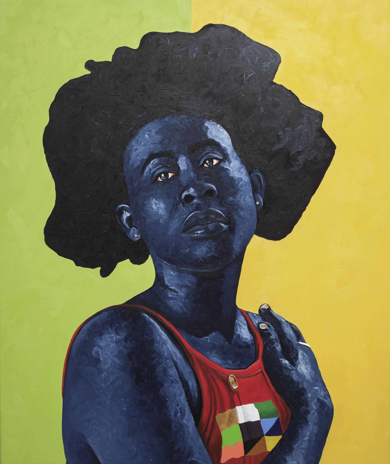 Lawrence Amoo, Strong Beauty - 21st Century, Contemporary, Figurative, Africa Women Hair, Modern Lawrence Amoo, Strong Beauty - 21st Century, Contemporary, Figurative, Africa Women Hair, Modern