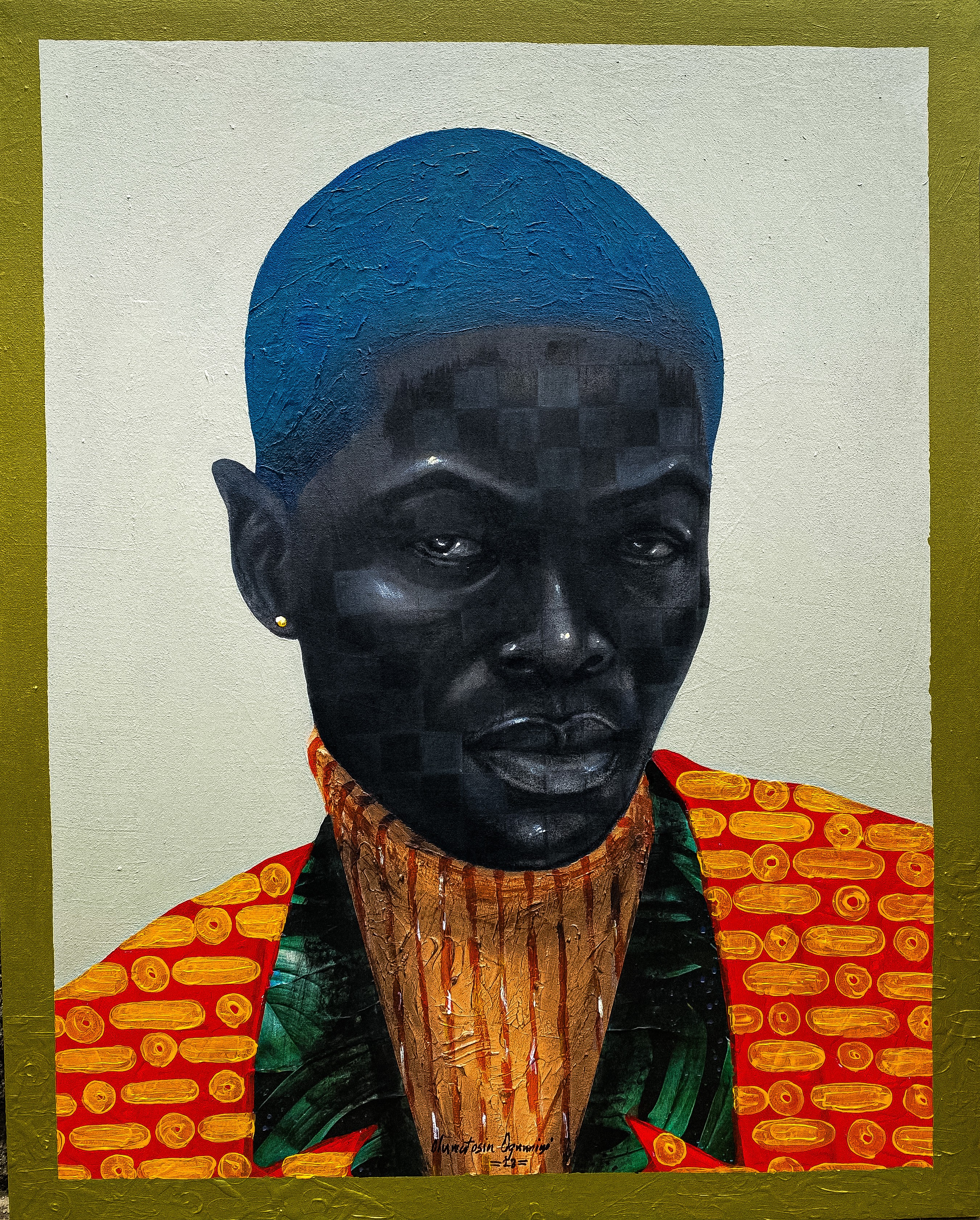 Ogunniyi Oluwatosin, Pathfinder 2 - 21st Century, Contemporary, Figurative Portrait, Black Women Face Ogunniyi Oluwatosin, Pathfinder 2 - 21st Century, Contemporary, Figurative Portrait, Black Women Face