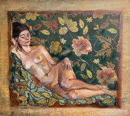 Gemälde, Lying Flora, Nadezda Stupina