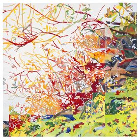 Gemälde, Jardins, feux-calligraphes, Jean-Paul Agosti