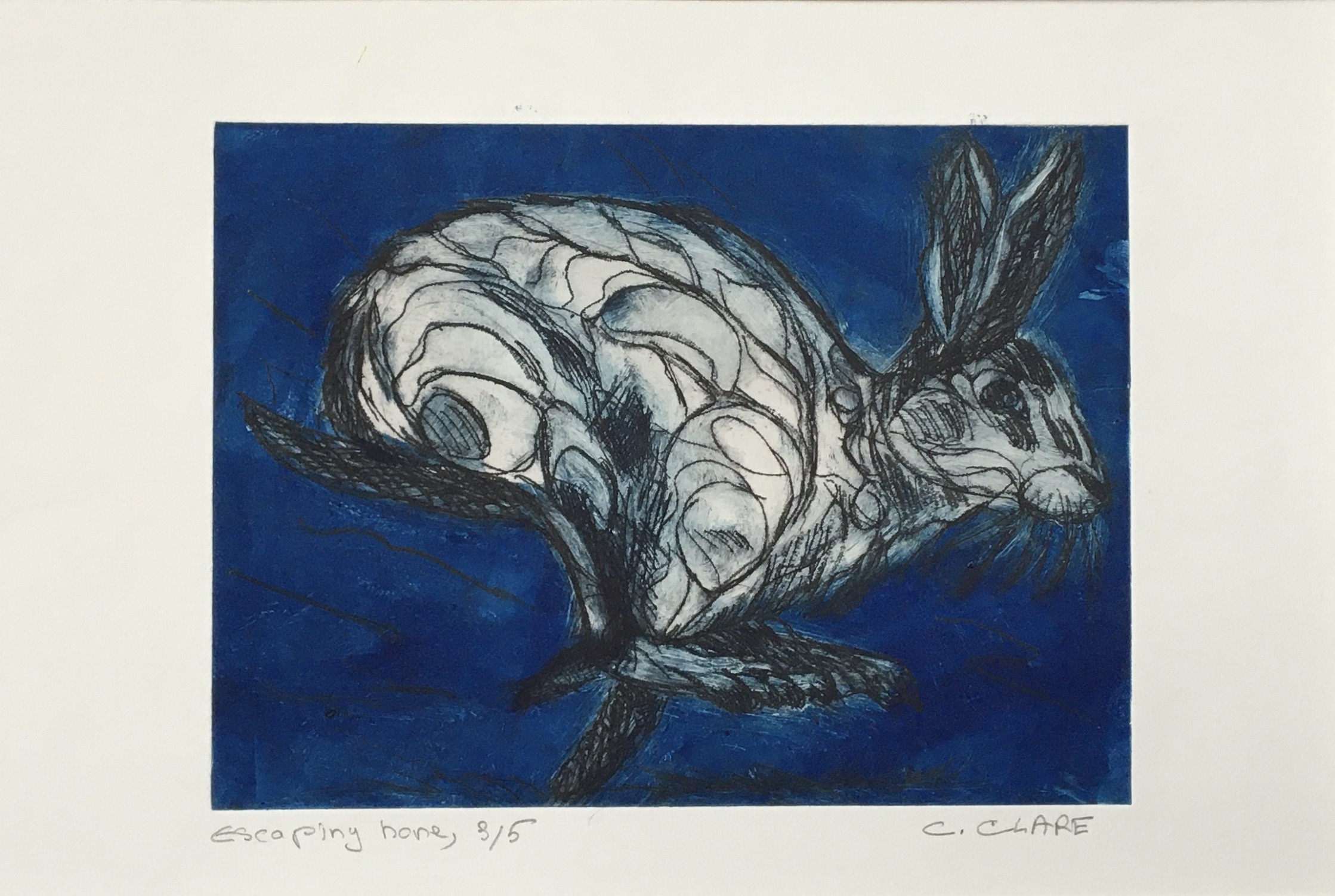 Catherine Clare, Escaping hare N° 3/5 Catherine Clare, Escaping hare N° 3/5