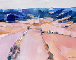 Gemälde, Vallée d'ocre rose, Didier Caudron