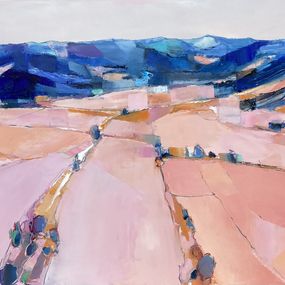Gemälde, Vallée d'ocre rose, Didier Caudron