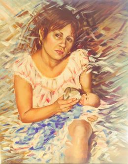 Gemälde, Baby blue, Ana Maria Kis
