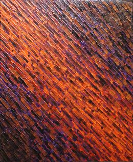 Painting, Diagonale orange violette, Jonathan Pradillon