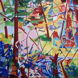 Peinture, Les quatre saisons : Forêt ardente, Odile Pinto-Corbin