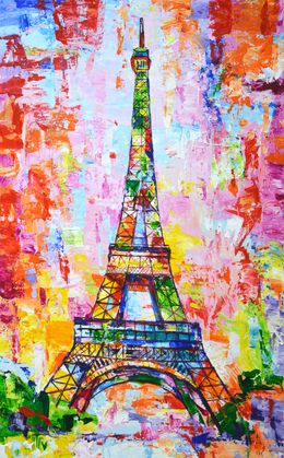 Painting, Eiffel Tower 3, Iryna Kastsova