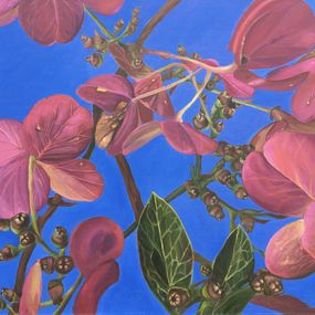 Gemälde, Hydrangea flowers in October, Alexandra Voronina