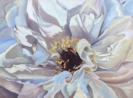 Peinture, Figurative peony, Alexandra Voronina