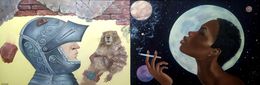 Gemälde, Day and night, Ekaterina Kuzmina