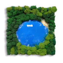 Painting, Emerald Oasis: Nature's Beauty in 3D Art, Julia Faer