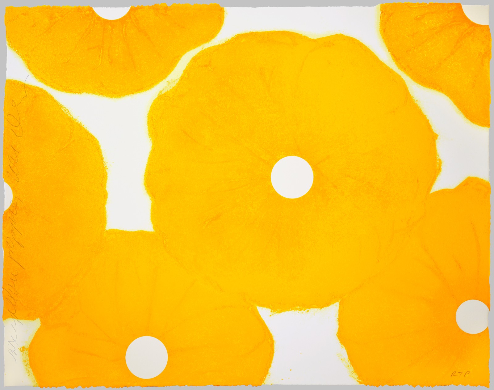 Donald Sultan, Six Yellow Poppies Donald Sultan, Six Yellow Poppies