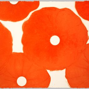 Print, Six Red Poppies, Donald Sultan