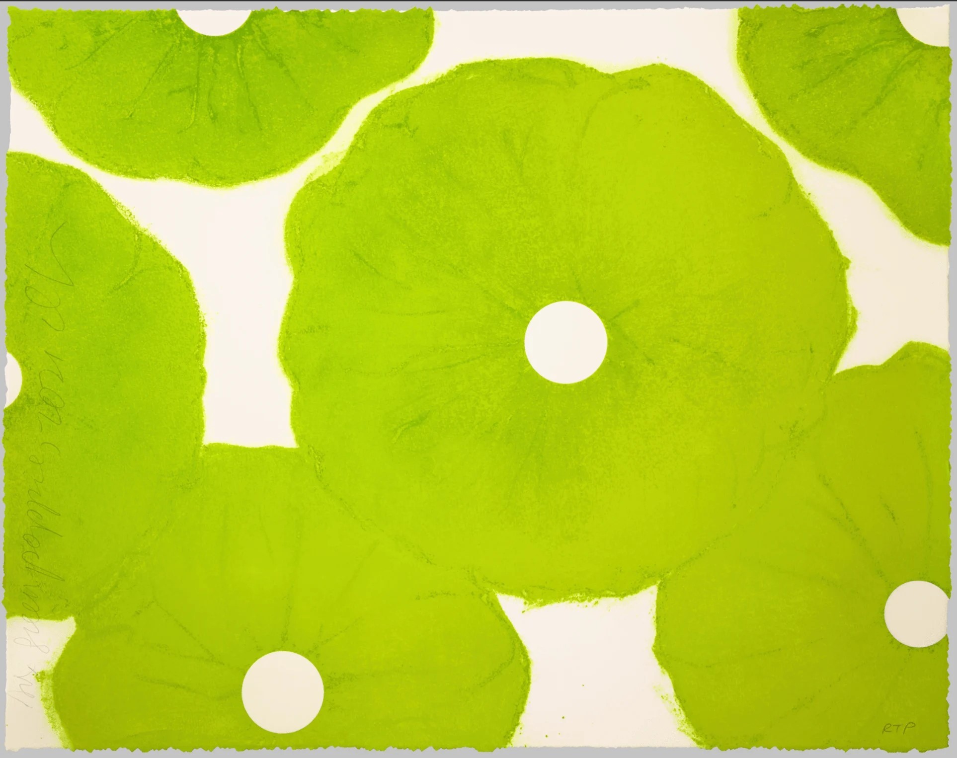 Donald Sultan, Six Green Poppies Donald Sultan, Six Green Poppies