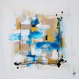 Gemälde, Métallic Blue, Sandrine Hartmann