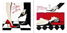 Drucke, Diptych: Urgent Champagne, Kristina Mallen