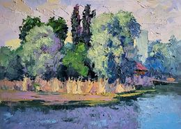 Gemälde, By the river, Boris Serdyuk