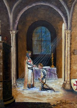 Peinture, Les Chevaliers du Temple, Gyslaine Pachet-Micheneau