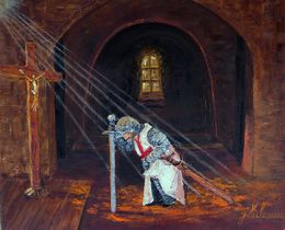 Painting, Recueillement, Gyslaine Pachet-Micheneau