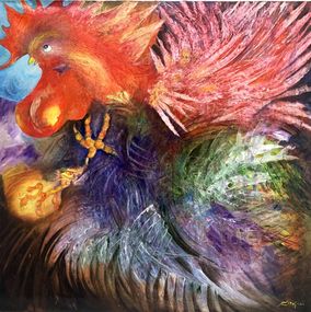 Gemälde, Gallo superbo, Pio Serafini