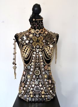 Sculpture, Torso Black Gold, Audrey Jones
